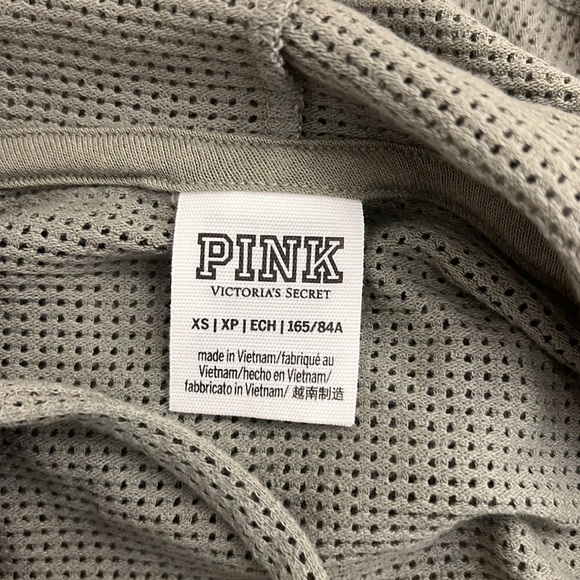 PINK crop mesh olive green long sleeve - Picture 4 of 5